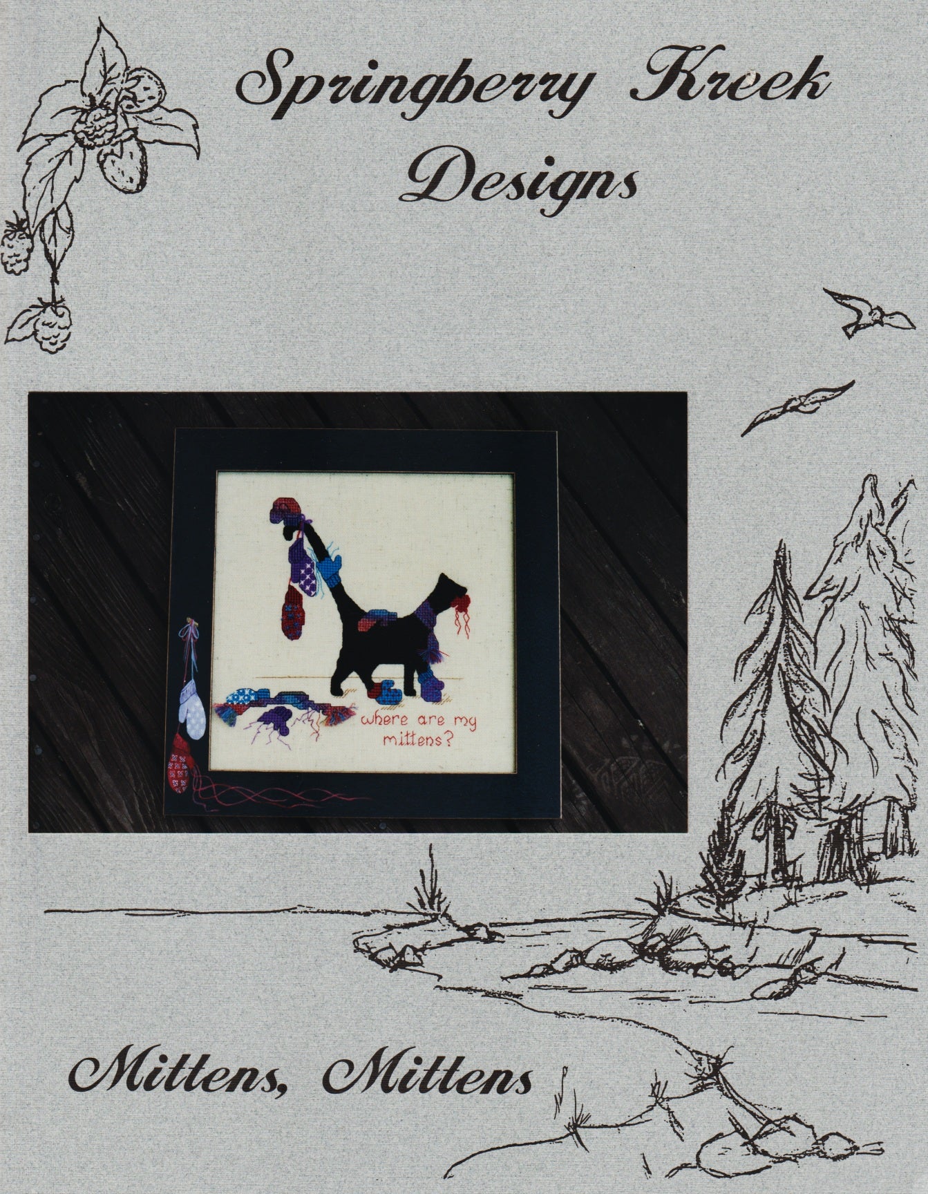 Springberry Kreek Designs Mittens, Mittens cross stitch pattern
