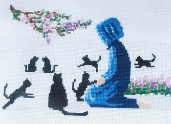 Diane Graebner Mom & The Kits II DGX-179 Amish cross stitch pattern