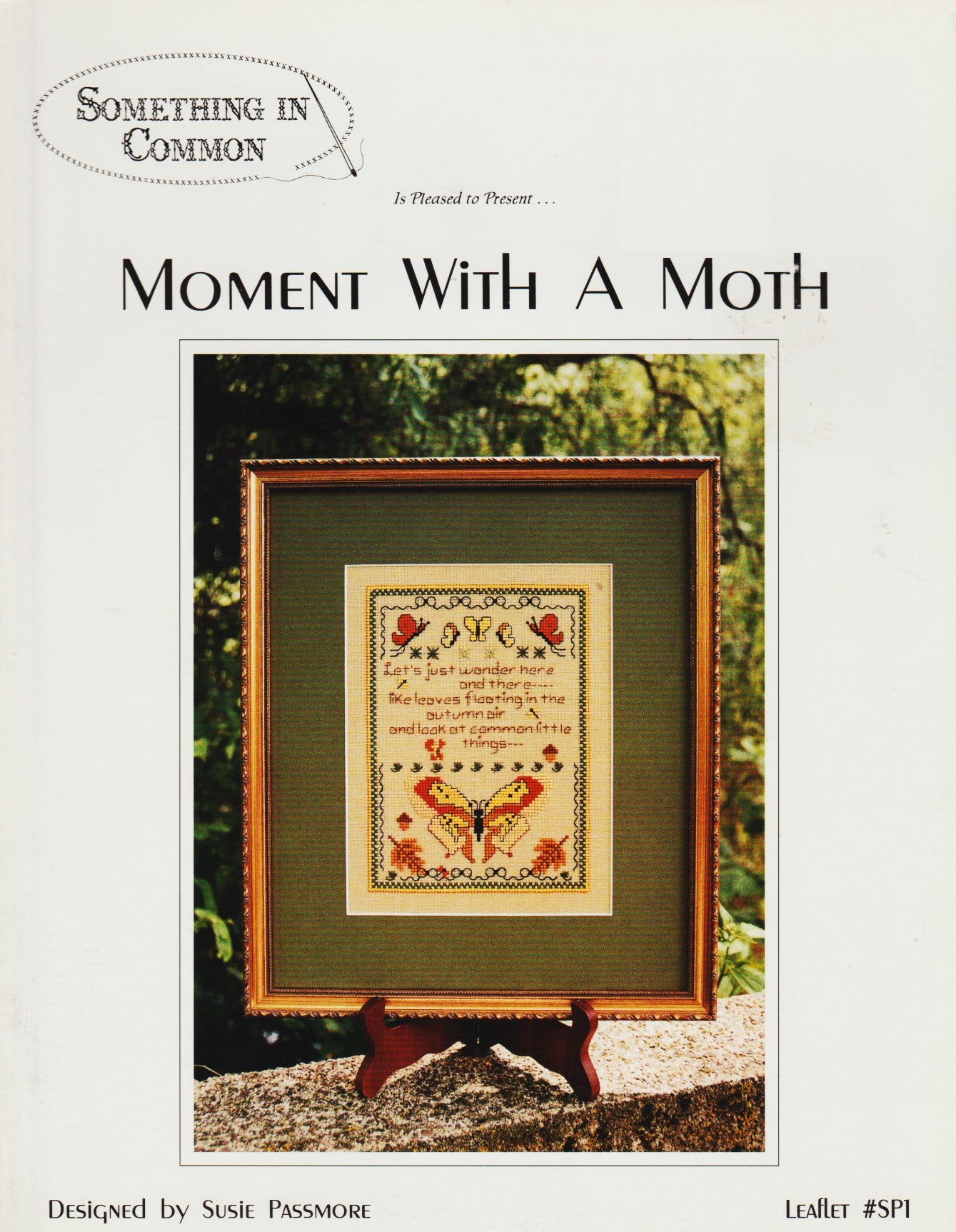 Something In Common Moment With A Moth SP1 cross stitch pattern