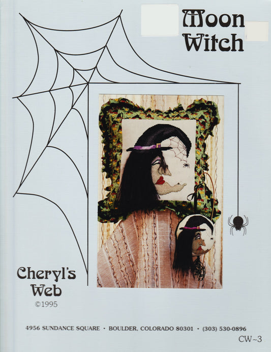 Cheryl's Web Moon Witch CW-3 pagan halloween cross stitch pattern