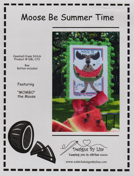 Designs By Lisa Moose Be Summer Time DBL-C72 cross stitch pattern