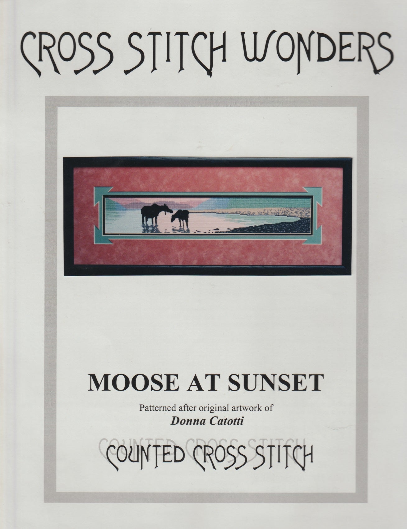 Cross Stitch Wonders Moose at Sunset cross stitch pattern