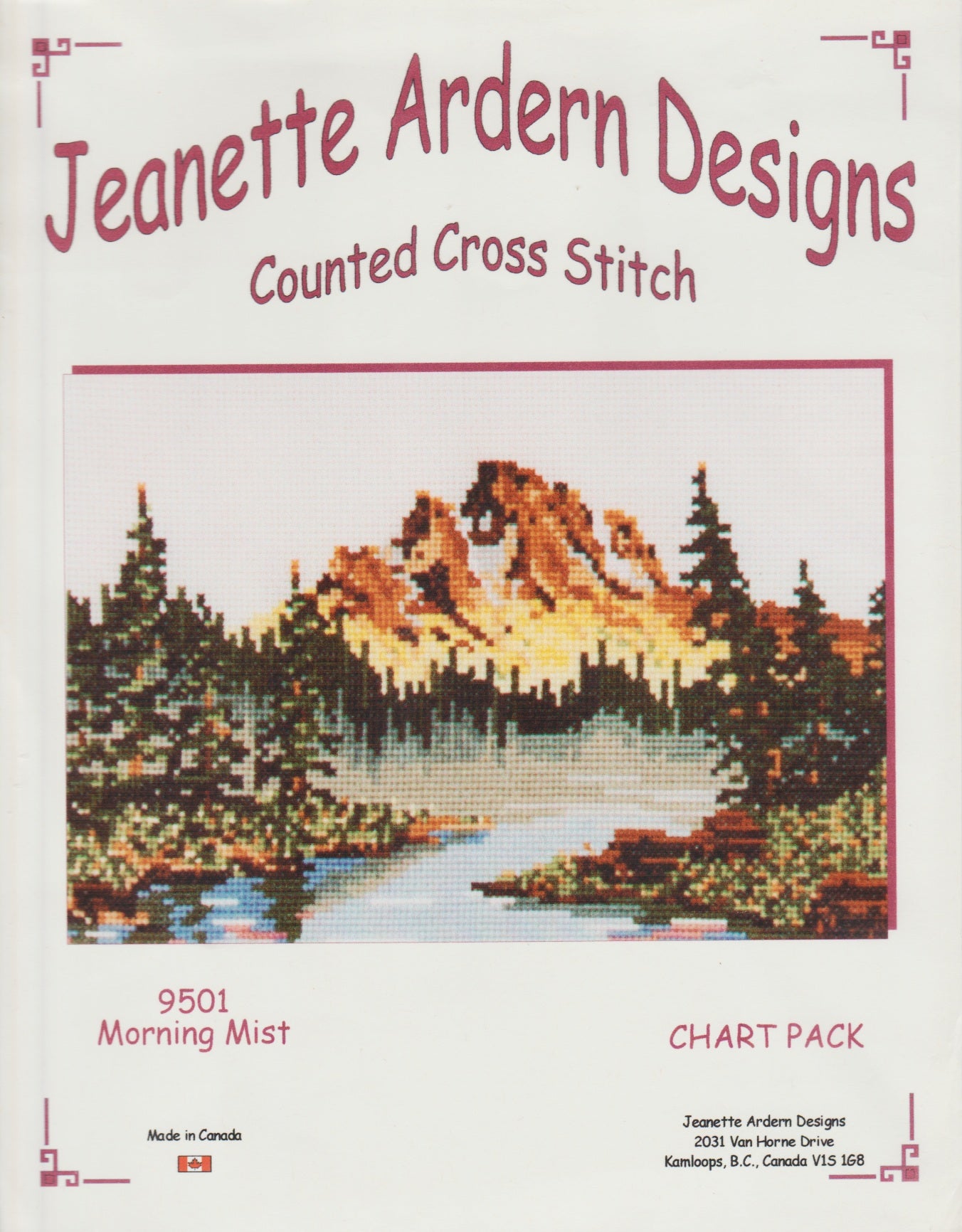 Jeanette Ardern Designs Morning Mist 9501 cross stitch pattern