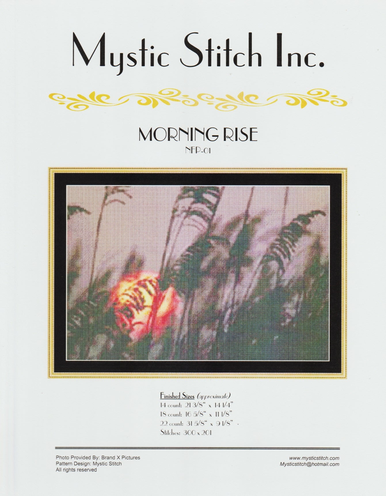 Mystic Stitch Morning Rise NFP-01 cross stitch pattern