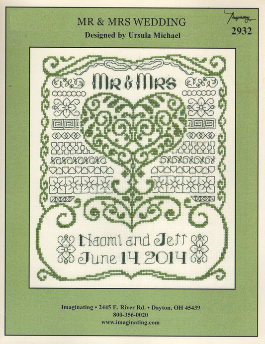 Imaginating Mr & Mrs Wedding 2932 cross stitch pattern