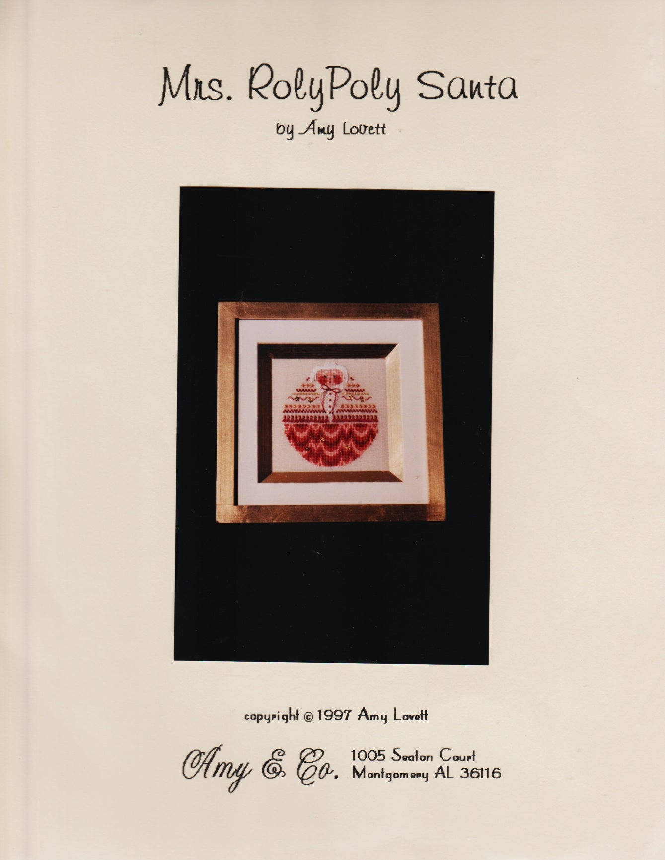 Amy & Co. Mrs. RolyPoly Santa cross stitch pattern