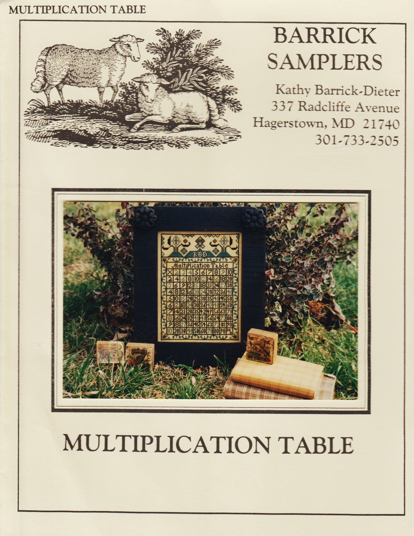 Multiplication Table pattern – Sandra's Stitch Stash