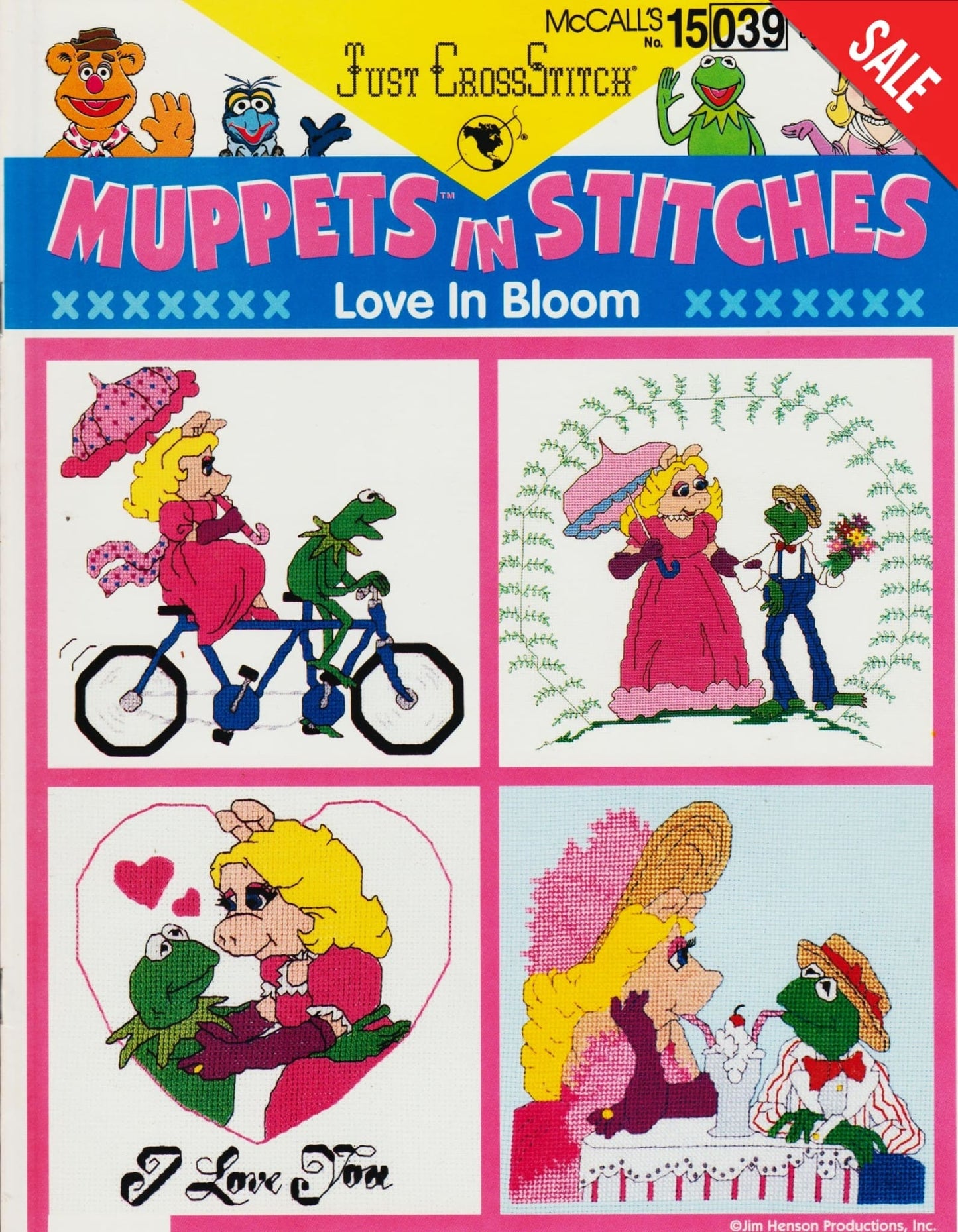 Just CrossStitch Muppets in Stitches Love In Bloom 15039 cross stitch pattern