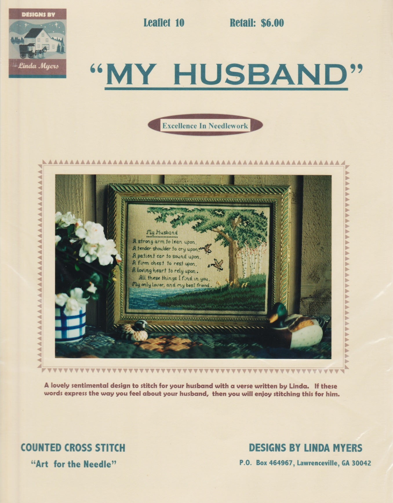 Linda Myers My Husband 10 Amish cross stitch pattern