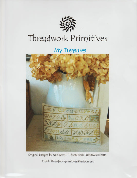 Threadwork Primitives My Treasures cross stitch pattern