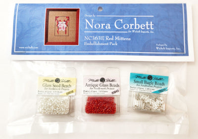 Nora Corbett Red Mittens NC363 Embellishment Pack