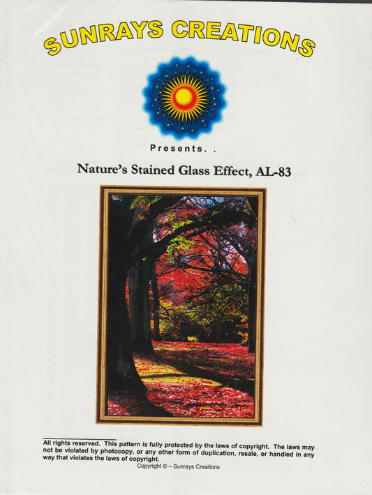 Sunray's Creations Nature's Stained Glass Effect AL-83 cross stitch pattern