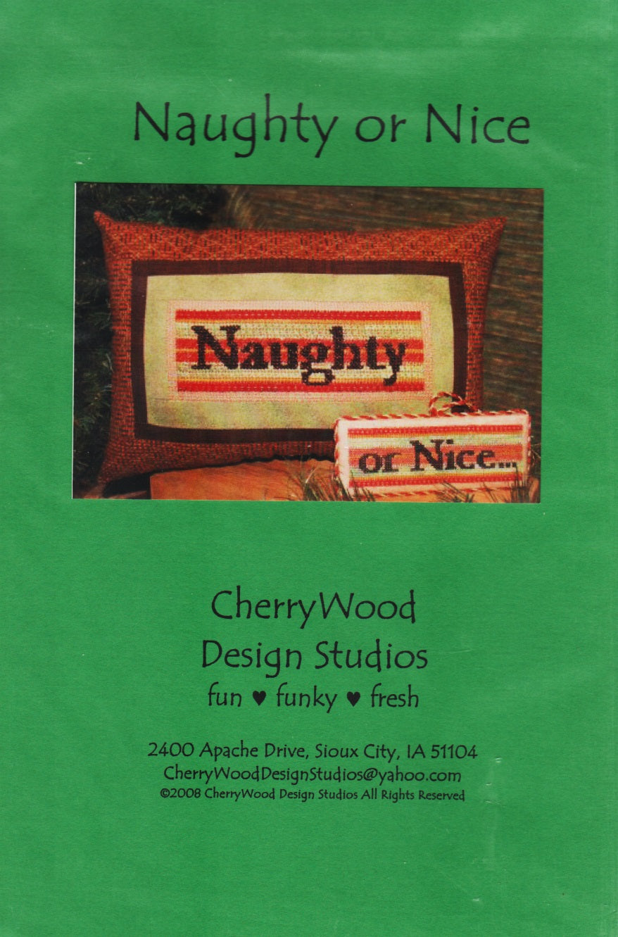 Cherrywood Design Studios Naughty or Nice cross stitch pattern