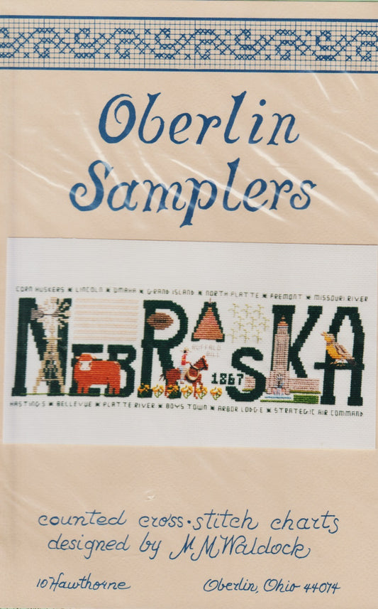 Oberlin Samplers Nebraska cross stitch pattern
