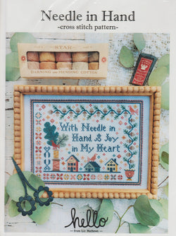 Hello from Liz Mathews Needle in Hand cross stitch sampler pattern