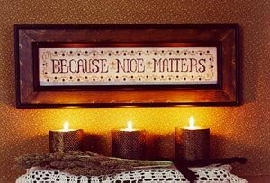 La-D-Da Nice Matters cross stitch pattern