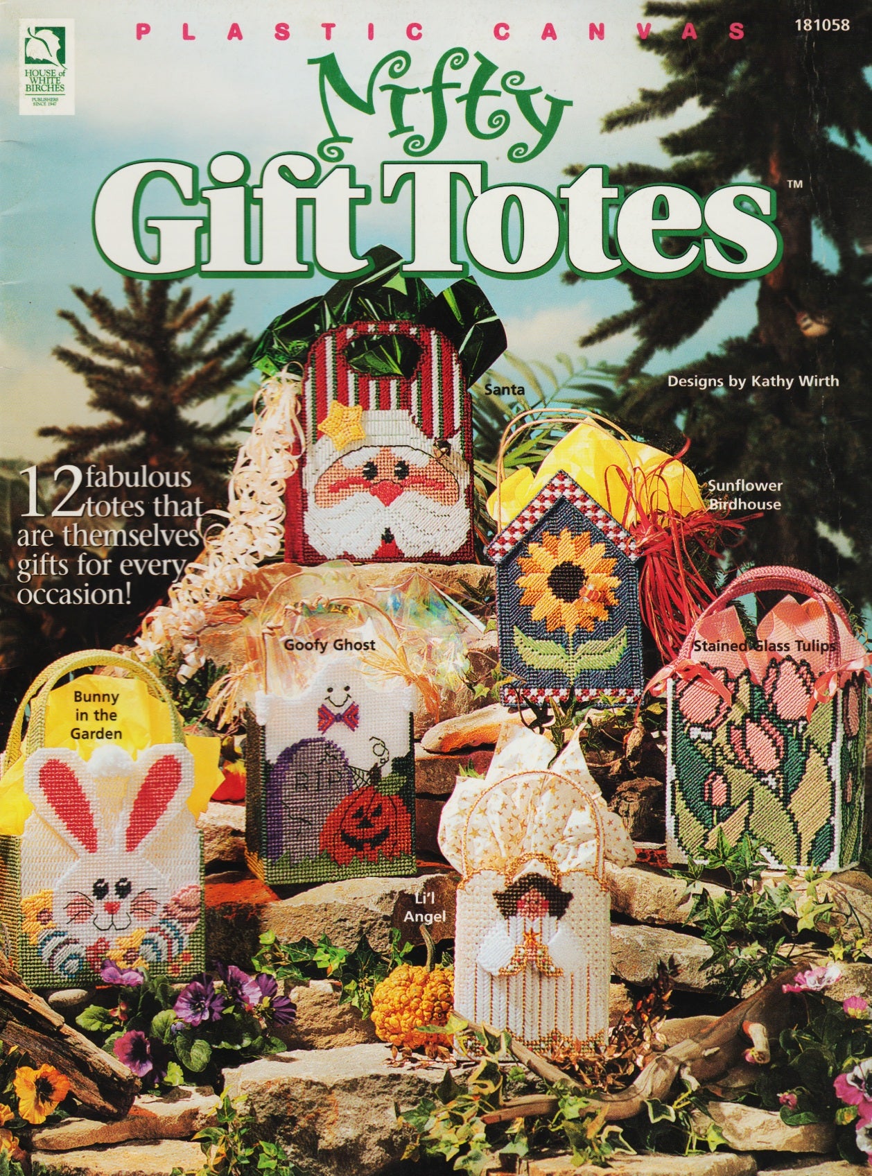 House of White Birches Nifty Gift Totes 181058 plastic canvas pattern