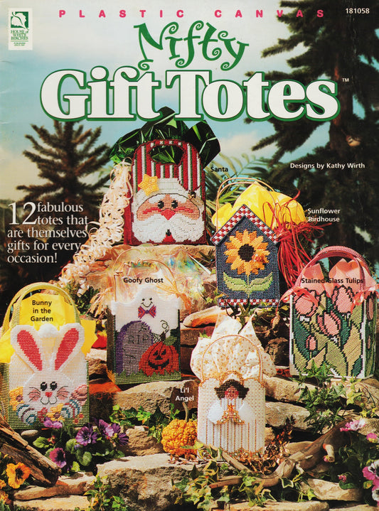 House of White Birches Nifty Gift Totes 181058 plastic canvas pattern