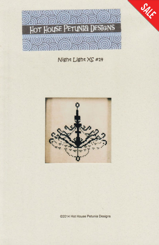 Hot House Petunia Night Light cross stitch pattern