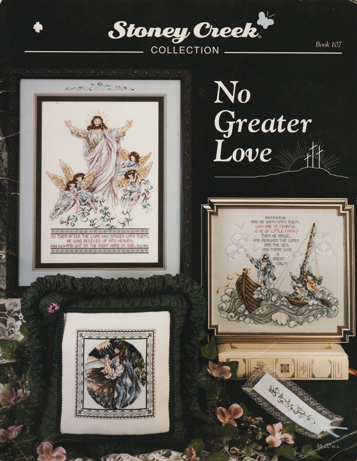 Stoney Creek No Greater Love BK107 religious cross stitch pattern