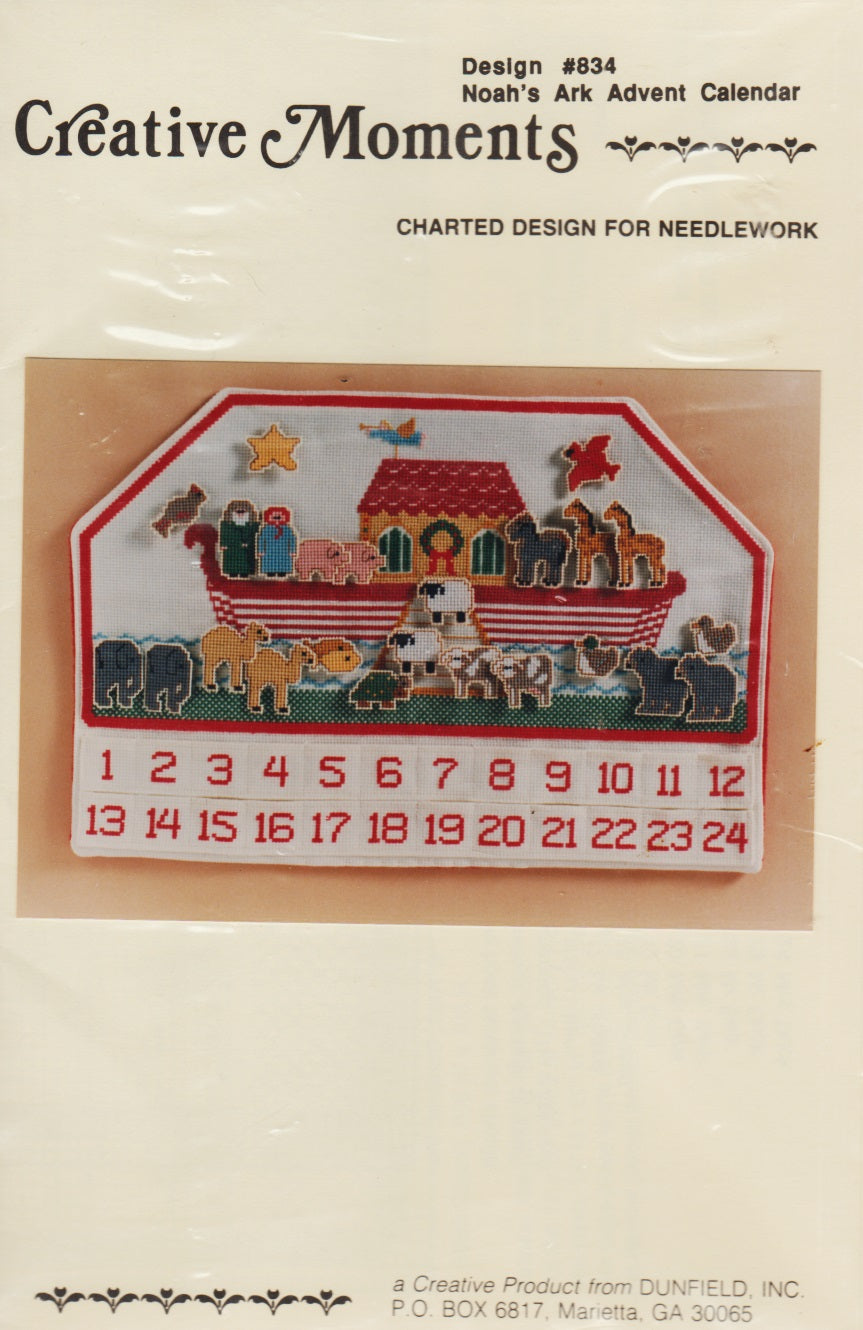 Creative Moments Noah's Ark Advent Calendar 834 cross stitch pattern