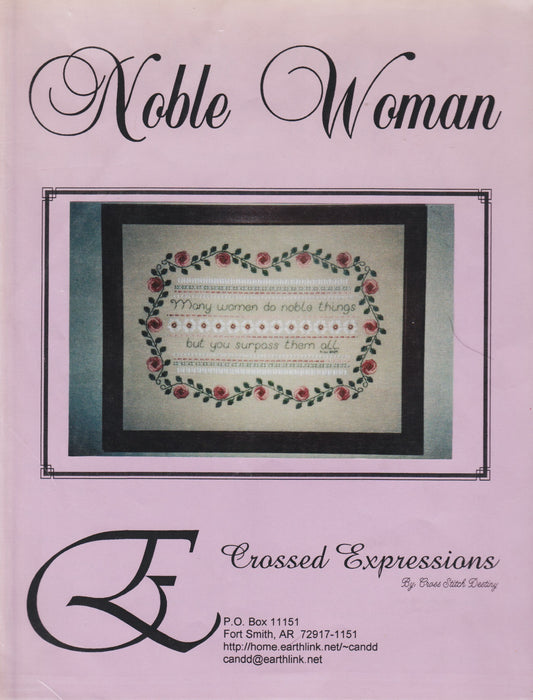 Crossed Expressions Nobel Women cross stitch pattern
