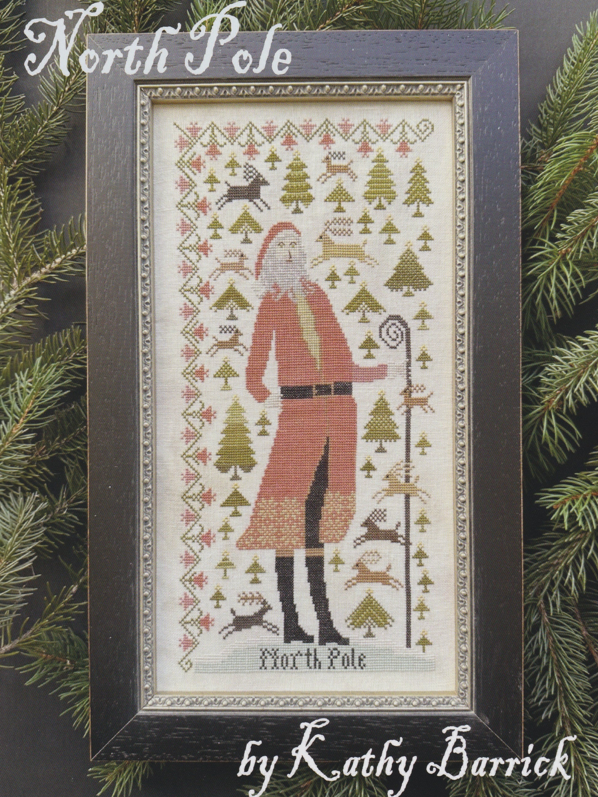 Kathy Barrick North Pole christmas santa cross stitch pattern