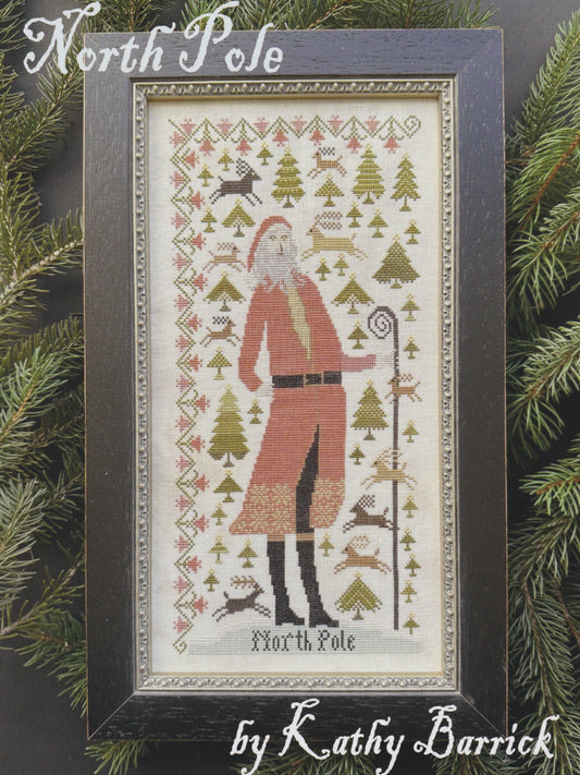 Kathy Barrick North Pole christmas santa cross stitch pattern