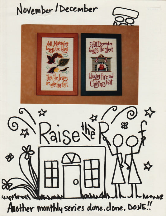 Raise The Roof November/December cross stitch pattern