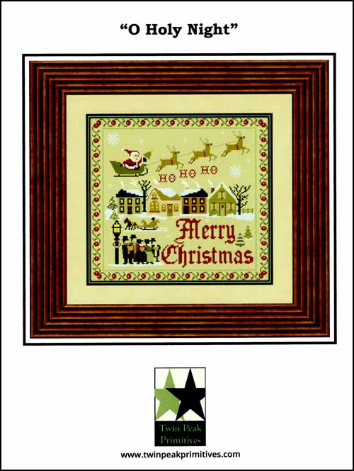 Twin Peak Primitives O Holy Night christmas santa cross stitch pattern