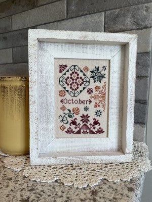 From The Heart October Quaker cross stitch pattern