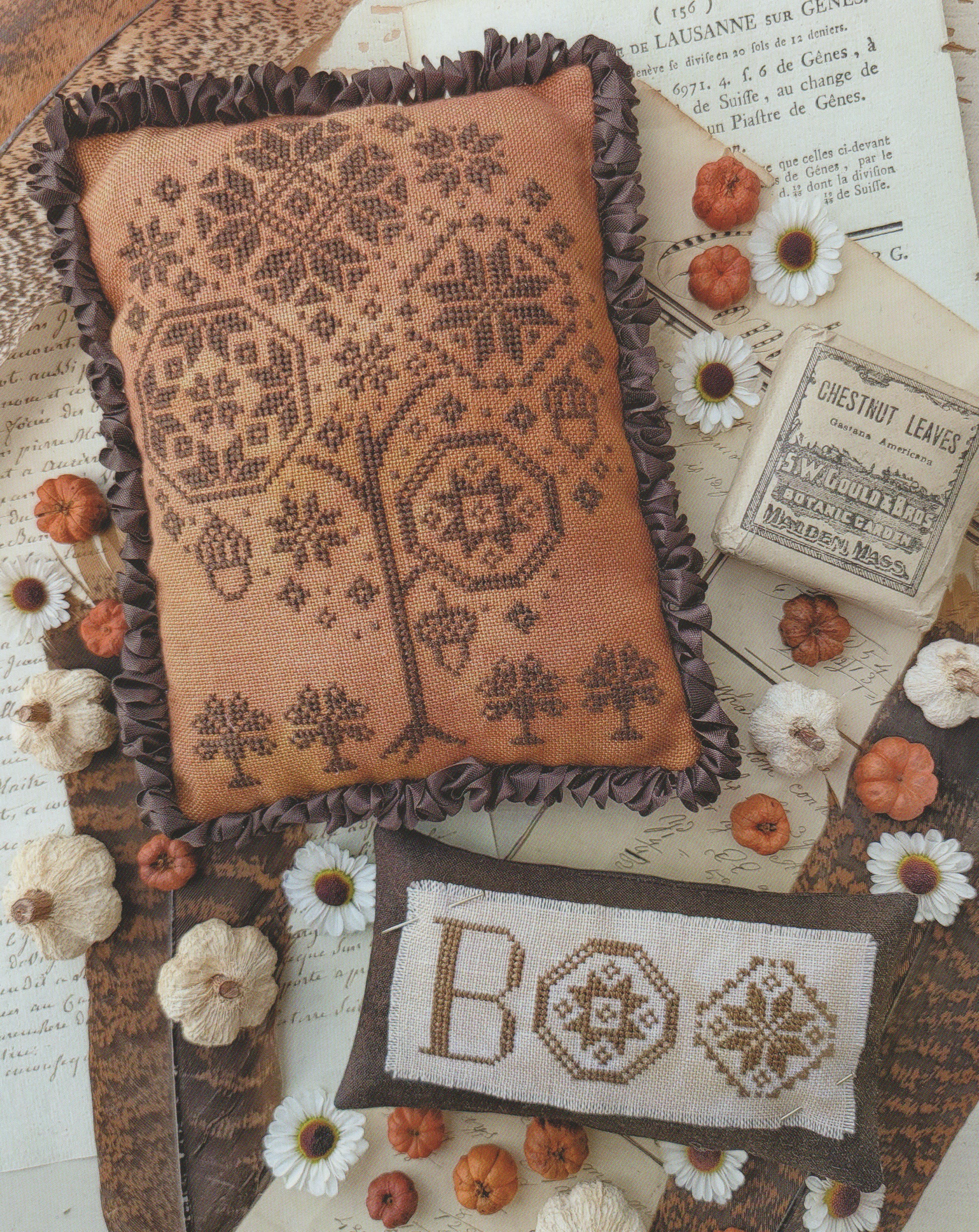 Hello October Quakers cross stitch pattern