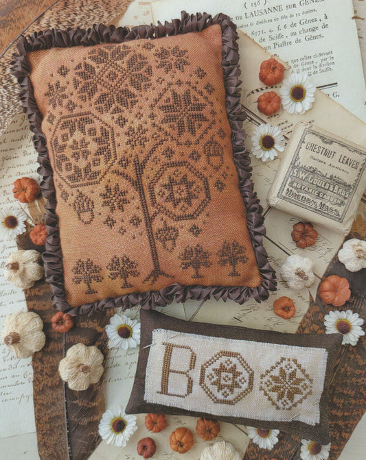 Hello October Quakers cross stitch pattern