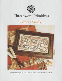 Threadwork Primitives October Sampler cross stitch sampler pattern