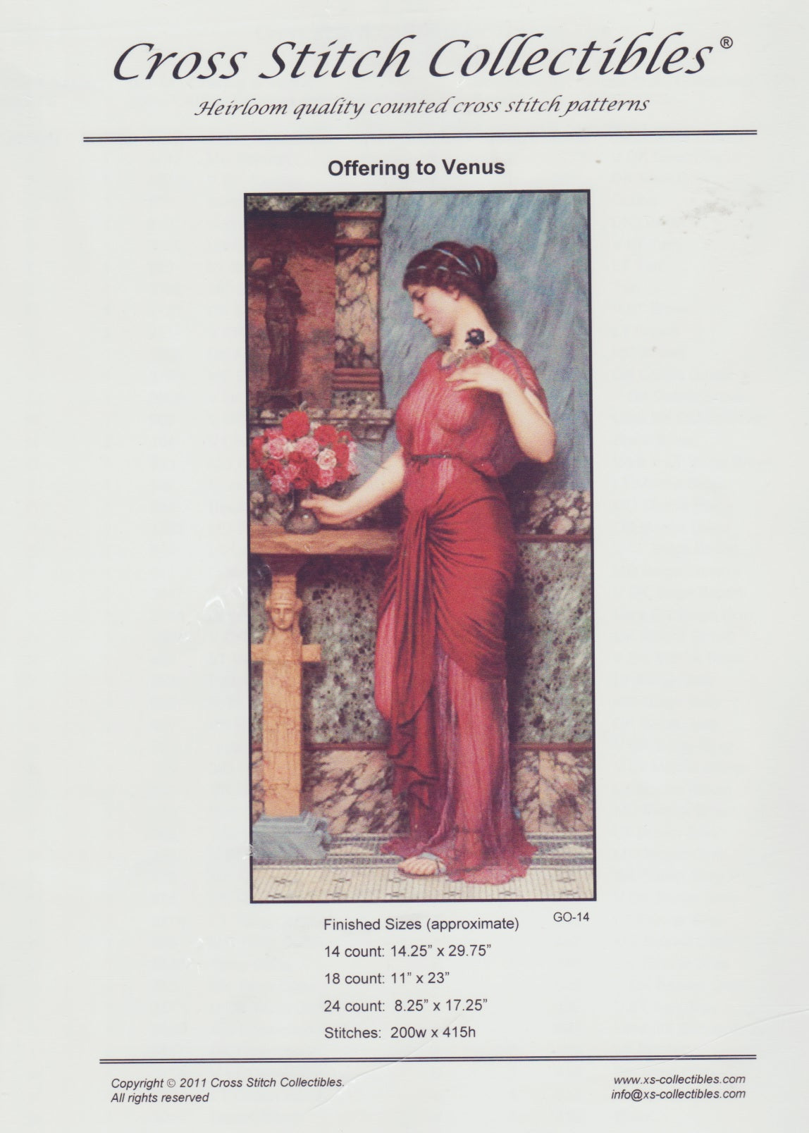 Cross Stitch Collectibles Offering to Venus cross stitch pattern