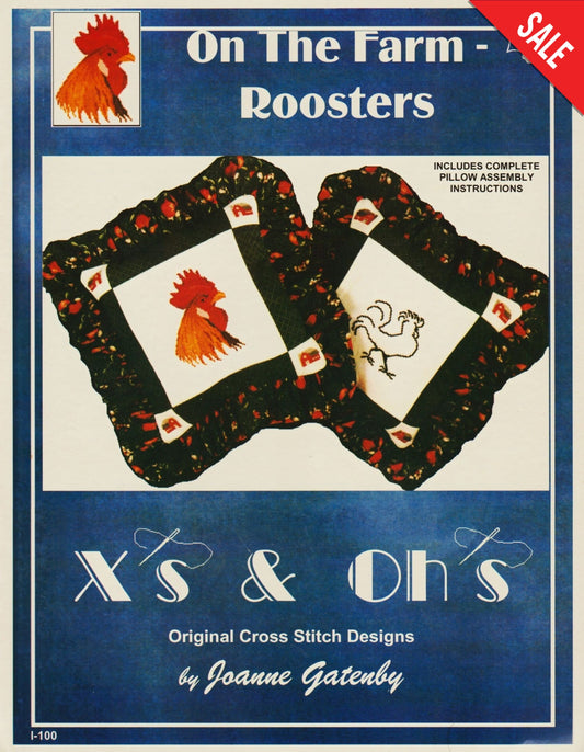 X's & Oh's On The Farm - Roosters I-100 cross stitch pattern