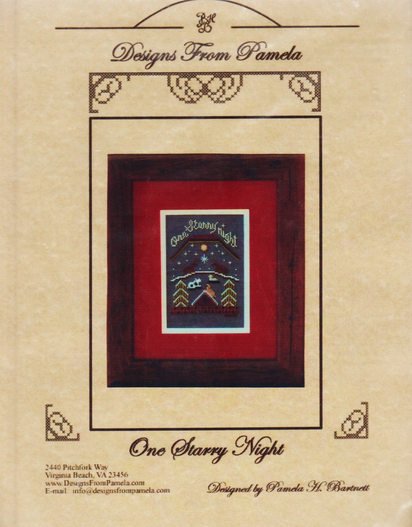 Designs From Pamela One Starry Night cross stitch pattern