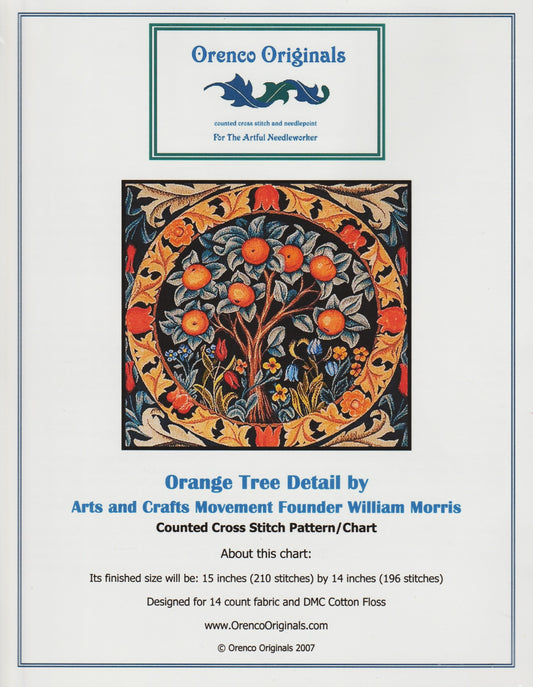 Orenco Originals Orange Tree Detail cross stitch pattern