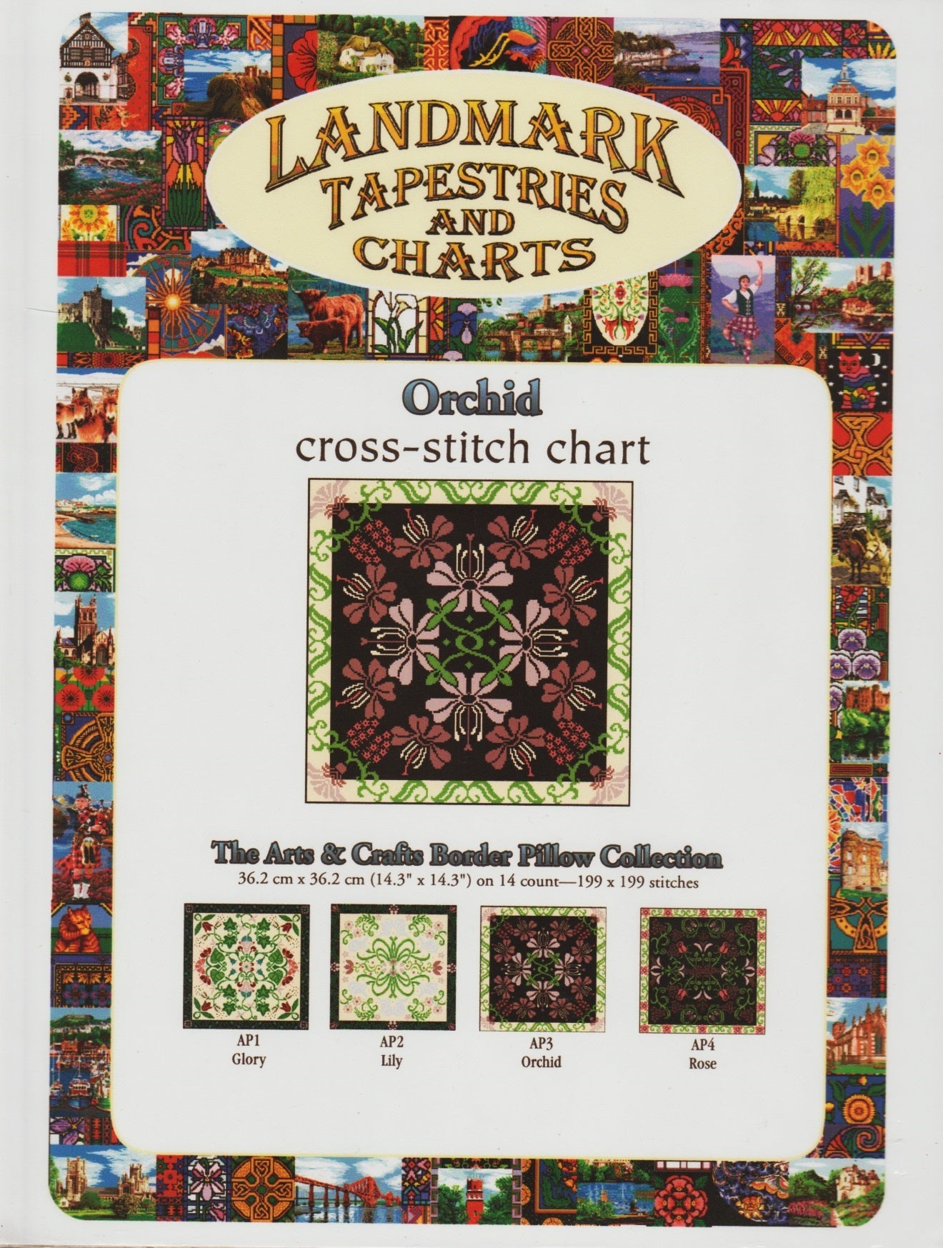Landmark Tapestries Orchid cross stitch pattern