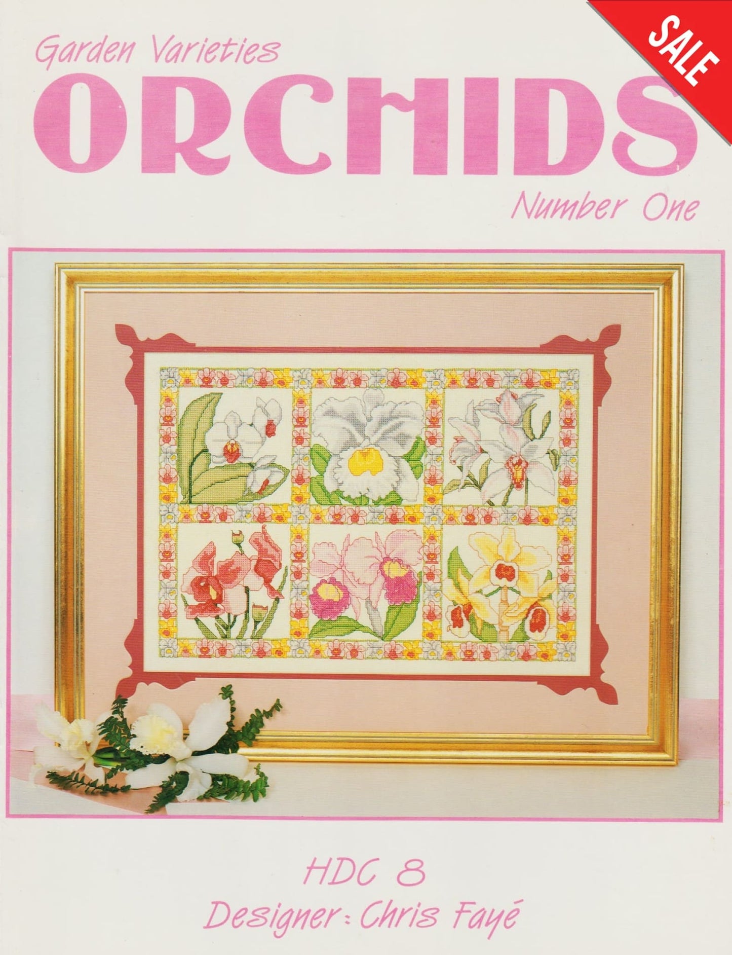 Hawaiian Designer Orchids HDC8 flower cross stitch pattern