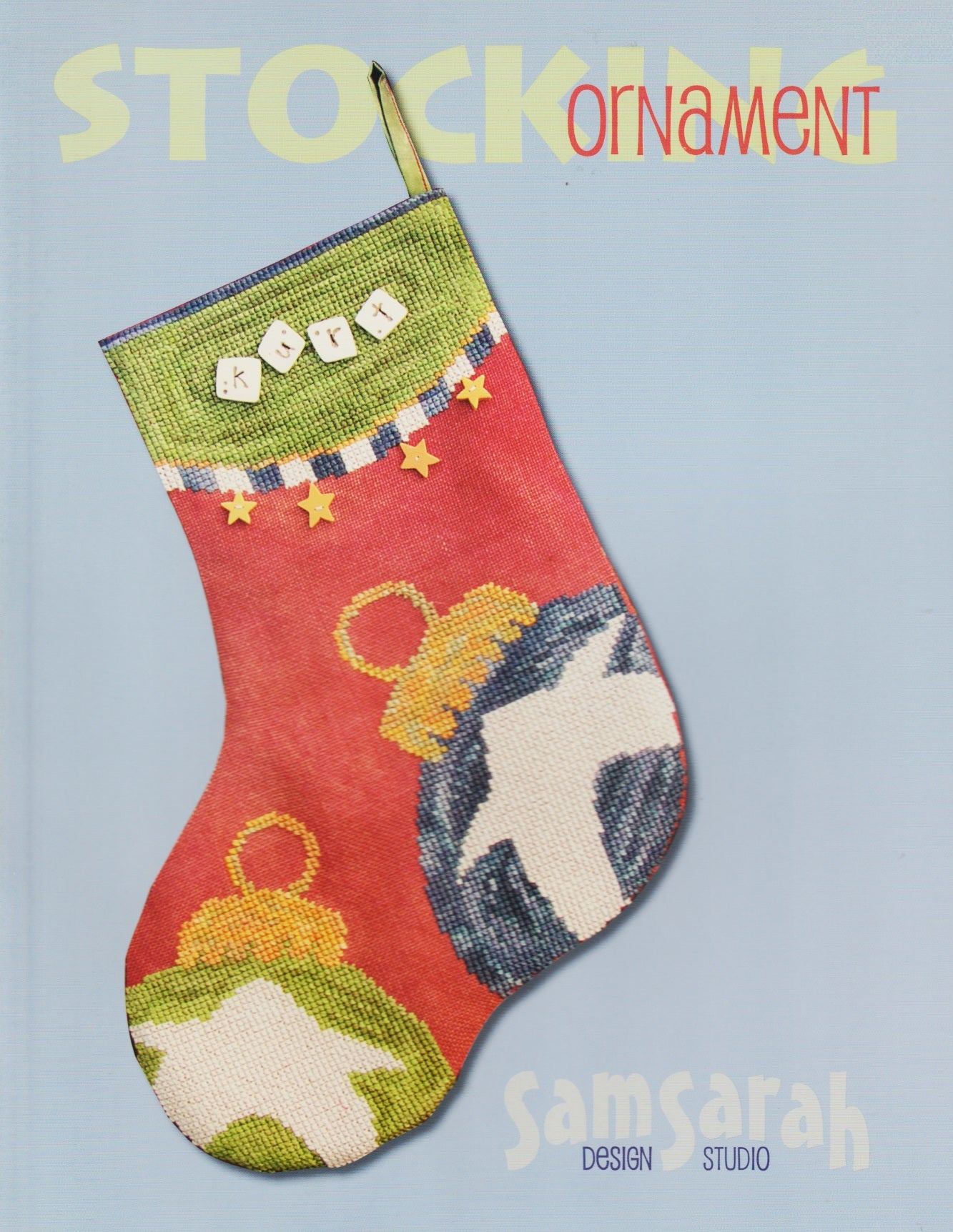 Sam Sarah Ornament Stocking christnas cross stitch pattern
