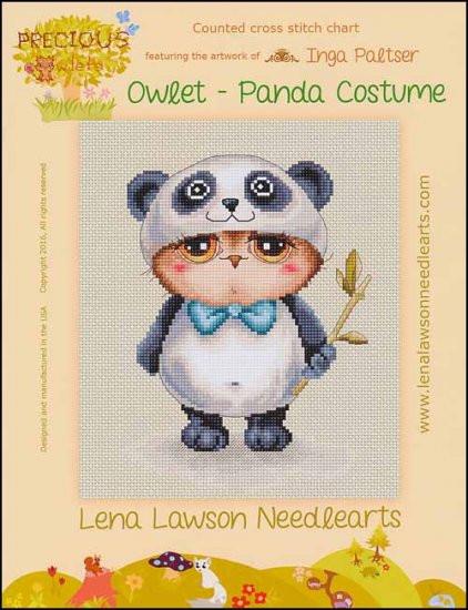 Lena Lawson Owlet Panda Costume cross stitch pattern
