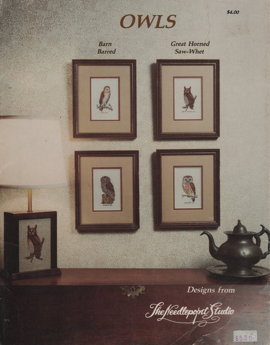 Needlepoint Studios Owls cross stitch pattern