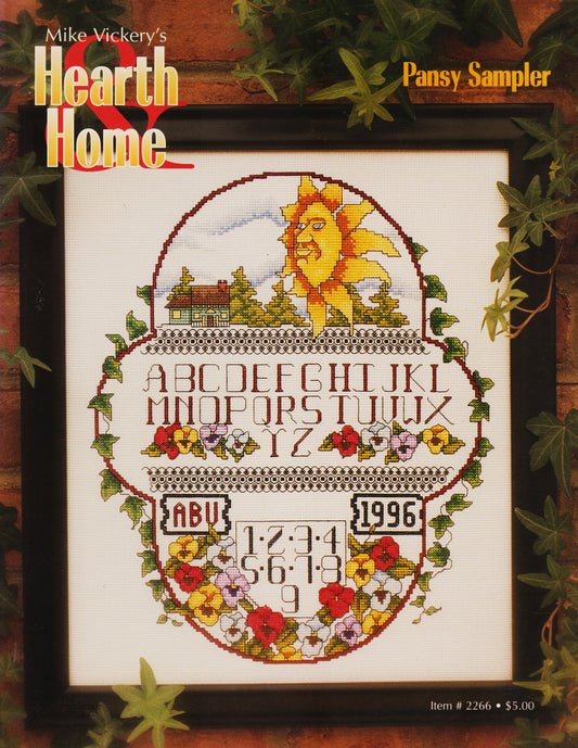 Hearth & Home Pansy Sampler 2266 cross stitch pattern