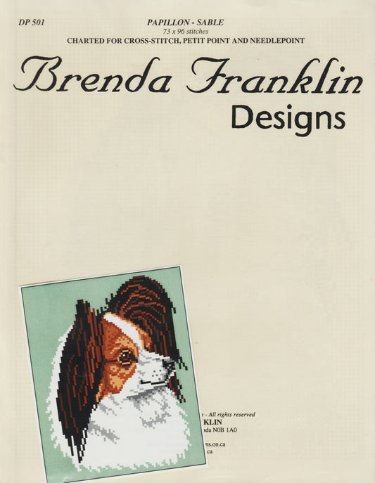 Brenda Franklin Papillion - Sable cross stitch pattern