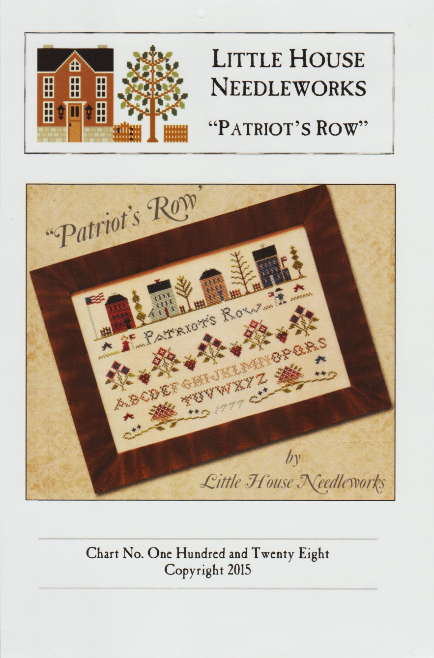 Little House Needleworks Patriot's Row LHN128 patriotic cross stitch pattern