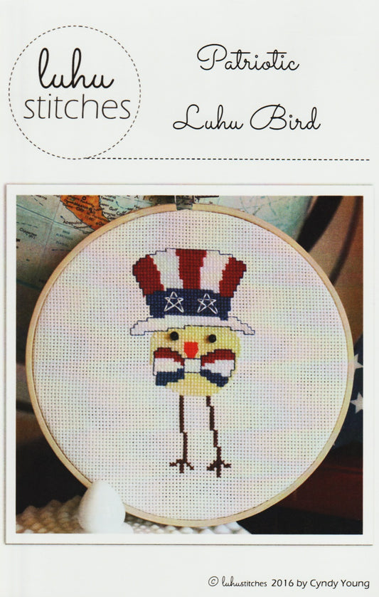 Luhu Stitches Patriotic Luhu Bird cross stitch pattern