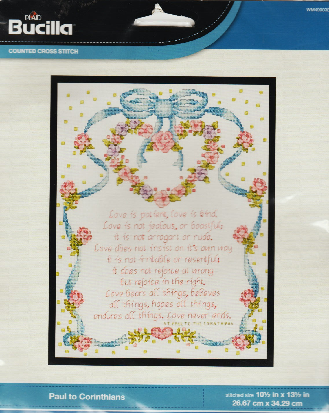 Bucilla Paul to the Corinthians WM49003E religious cross stitch kit