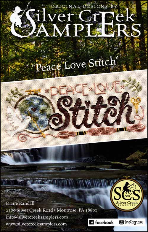 Silver Creek Samplers Peace Love Stitch cross stitch pattern