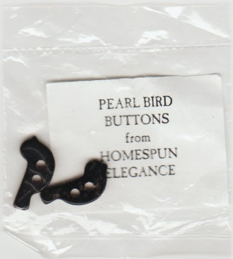 Homespun Elegance Pearl Bird buttons